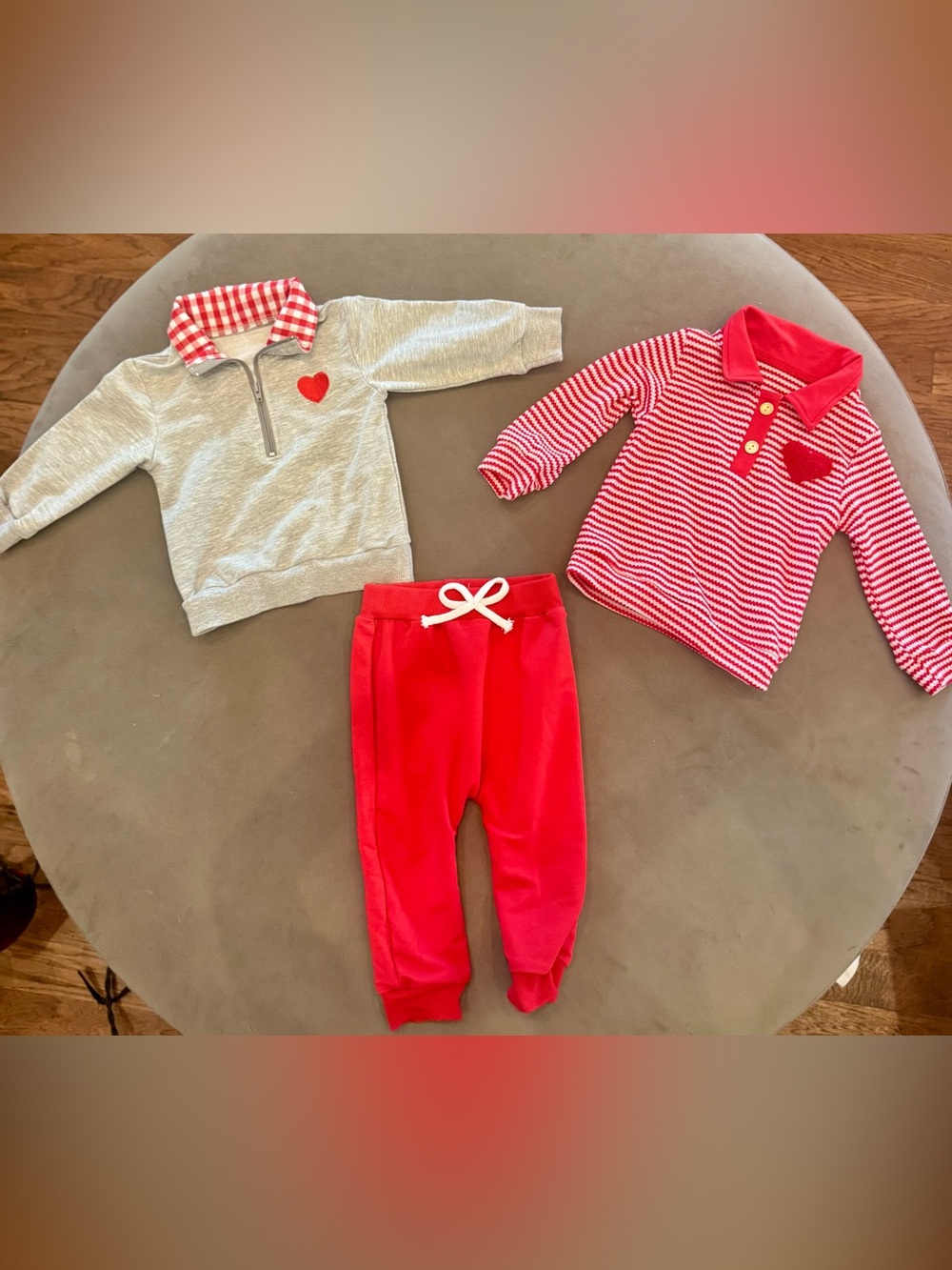 Kids Red Drawstring Jogger Pants - Unbranded